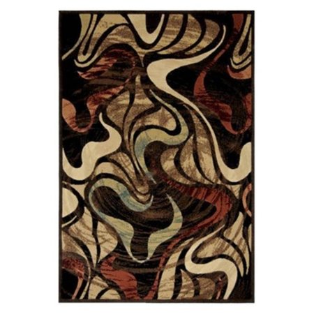 HOME DYNAMIX Home Dynamix 769924119853 5 ft. 3 in. x 7 ft. 2 in. Catalina Picasso Area Abstract Rug - Black 769924119853